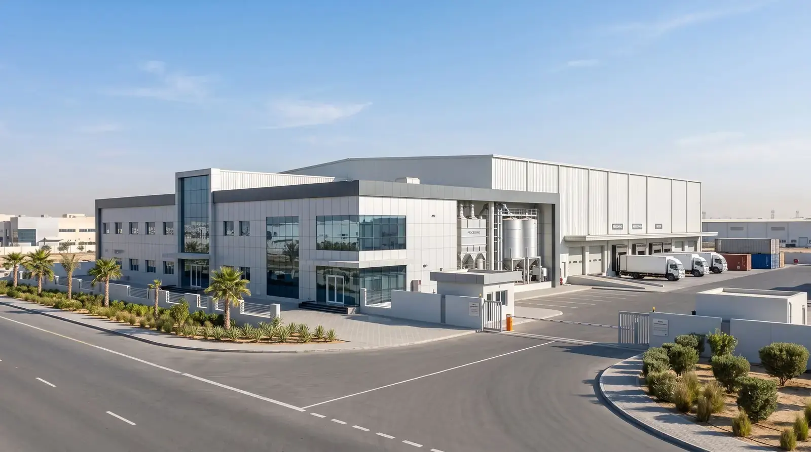 Silver Falcon Flour Mill facility exterior in Sharjah