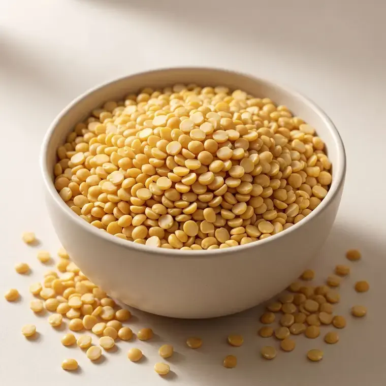 Split yellow dal after splitting and polishing
