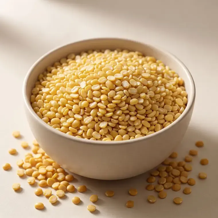 Split yellow moong dal after polishing